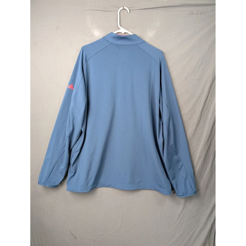 Adidas Mens Golf Climacool 1/4 Zip Pullover Blue Orange XL AE8797